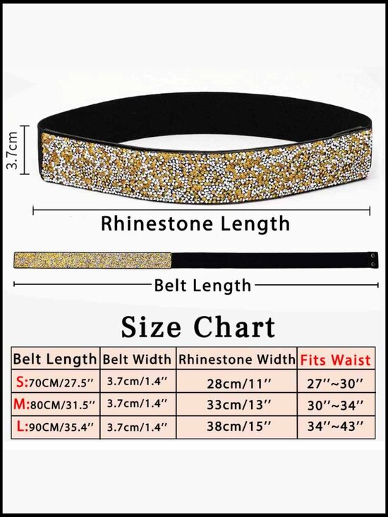 Rhinestone Elastic Waist Belt Crystal Wedding Dress Sash main image 7
